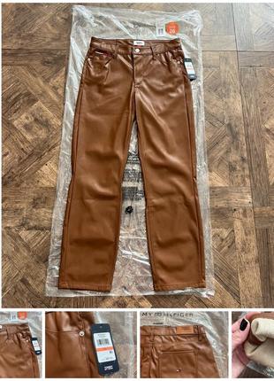 Новые с биркой брюки, брюки из эко кожи tommy hilfiger