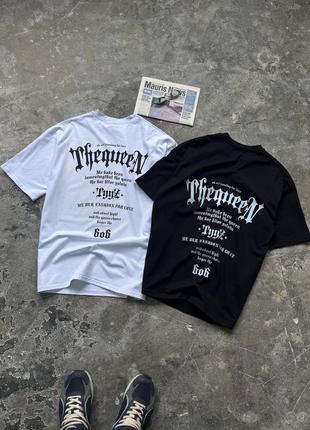 Комплект з двох футболок оверсайз чорна та біла tggz 666