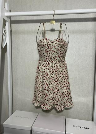 Ніжний сарафан сукня на літо у квітковий принт