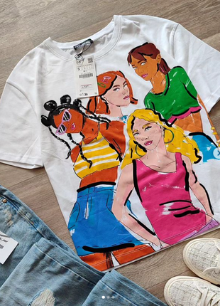 Футболка овер модні дівчата zara розмір s оригінал