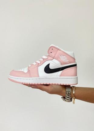 Кроссовки jordan 1 mid barely rose