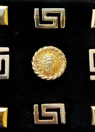 Золото цвет фурнитура от сумки abro кожаная  оригинал мидуза горгона или богиня солнца эмблема дикорация