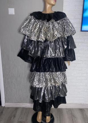 Невероятное винтажное платье в стиле бохо с расклешенными рукавами швейцария fasnachts bazar, s