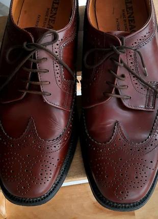 Кожаные коричневые туфли броги 42 размера (29 см)