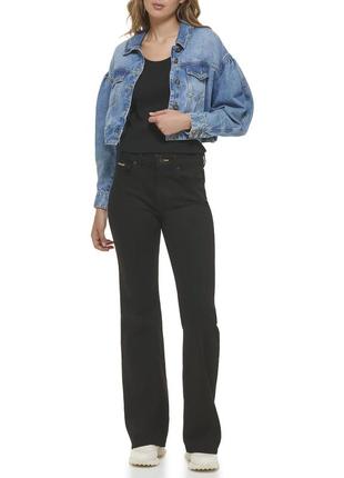 Женская укороченная джинсовая куртка dkny