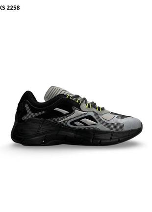 Мужские кроссовки reebok zig kinetica ii (чорно/сірі)