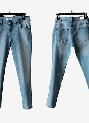 Джинси жіночі скіні promod іспанія джинси жіночі укорочені вузькі джинси світлі блакитні3 фото