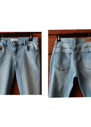 Джинси жіночі скіні promod іспанія джинси жіночі укорочені вузькі джинси світлі блакитні5 фото