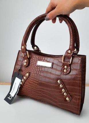 Стильна класична коричнева сумка boohoo