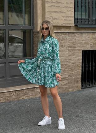 Трендова яскрава сукня міні в стилі zara коротке плаття софт з принтом