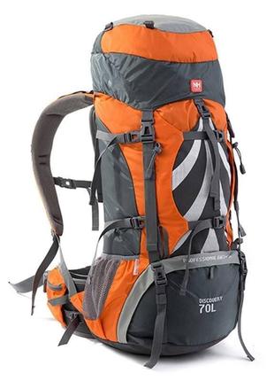 Рюкзак туристичний naturehike nh70b070-b, 70 л + 5 л, помаранчевий