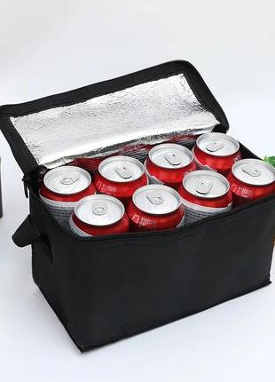 Ізотермічна сумка термосумка 5 літрів. сумки-холодильники термосумки. чорна термо сумка для їжі та напоїв