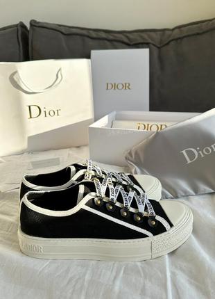 Шикарнезні жіночі кеди у стилі christian dior b23 low black premium чорні