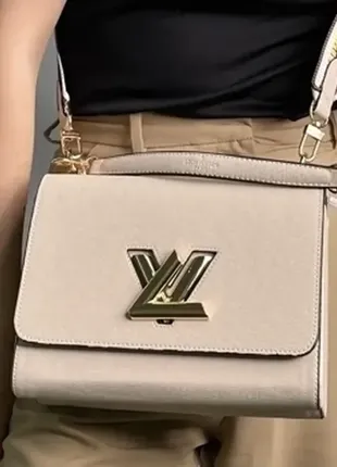 🔥 сумка в стиле louis vuitton large twist mm epi leather beige