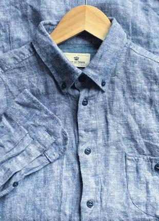 Blue de genes progetto heritage linen button down shirt