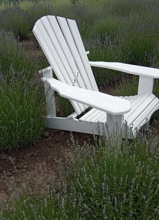 Адірондак біле крісло садове