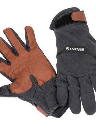 Рукавички simms lightweight wool tech glove carbon l (13113-003-40) рукавички зимові рукавички для риболовлі