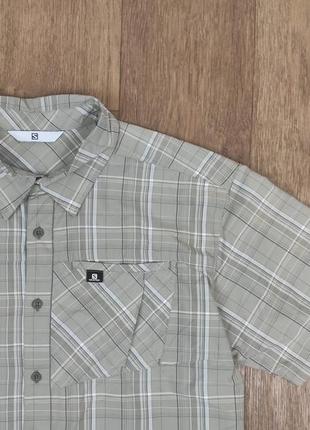 Тенниска salomon шведка спортивная рубашка в клетку коричневая мужская outdoor tnf hh haglofs поло