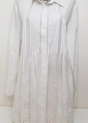 Изумительная кружевная батистовая рубашка alba moda