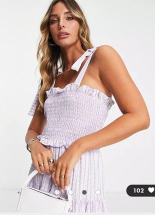 Шикарный лавандовый сарафан