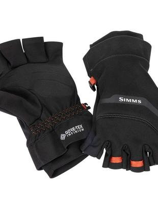 Рукавички simms gore infinium half finger black s (13109-001-20) рукавички зимові рукавички для риболовлі