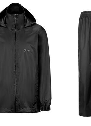Костюм дощовик viverra rain suit black xl (рб-2239549) костюм для риболовлі