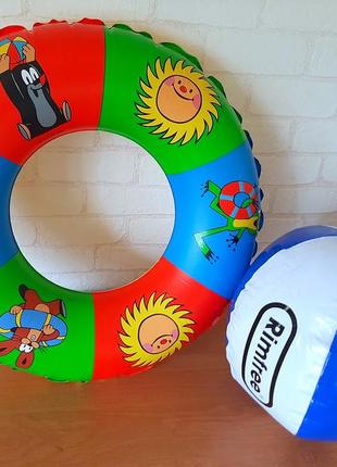 Надувной круг детский с надувным мячом 
для плавания и водных игр 
для детей от 2до 4 лет