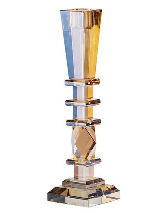 Свічник 25 (см) скляний високий на стіл переносний на 1 свічку