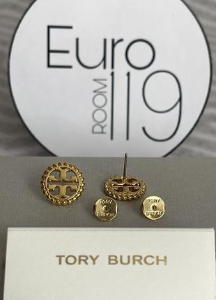 Серьги гвоздики под золото tory