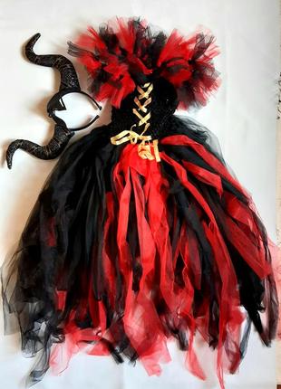 Платье малефисента карнавальное размер универсальный
