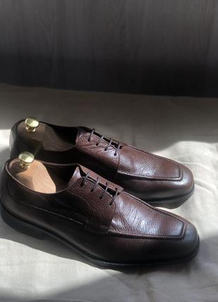 Шкіряні чоловічі туфлі marks & spencer collezione