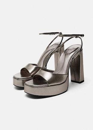 Туфлі на високих підборах zara босоніжки zara