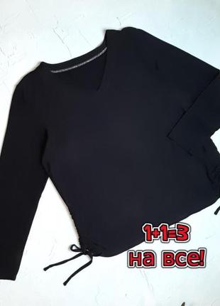 🎁1+1=3 базовий чорний жіночий светр з зав'язками по боках, розмір 50 - 52