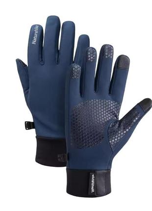 Вологозахисні рукавички naturehike nh19s005-t, розмір м, темно-блакитні