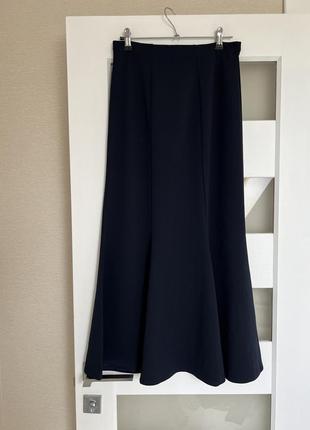 Длинная классическая юбка шестиклинка трикотажная glamour style