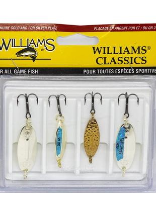 Набір блешень williams wabler 4-pack w20&w30 kit (4-w32m-asst)
