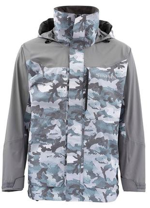 Куртка simms challenger jacket hex flo camo grey blue xxl (12906-784-60) чоловіча куртка зимова
