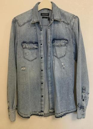 Джинсовая рубашка-куртка подростку или мужчине