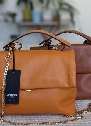 Новая трендовая женская сумка натуральная кожа итальянского производства