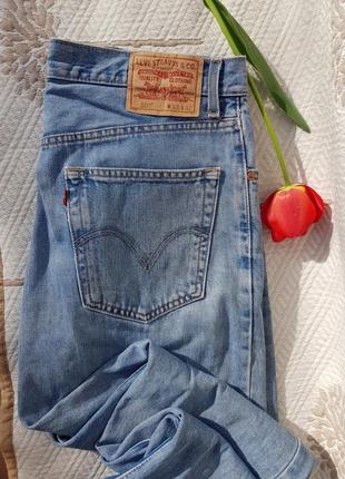 Светлые широкие модные коттоновые джинсы levi's regular fit 505