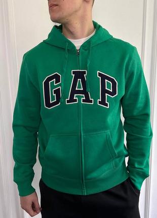 Gap zip-hoodie varsity green