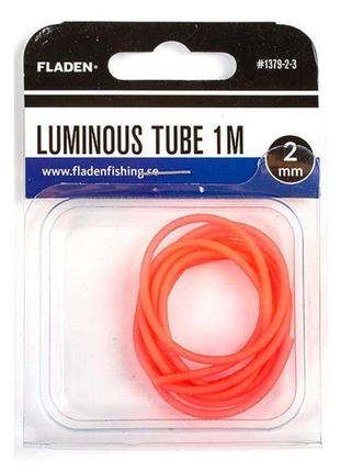 Силіконовий флюорісцентний кембрик fladen lumnios red 2mm 1m (1379-2-3)