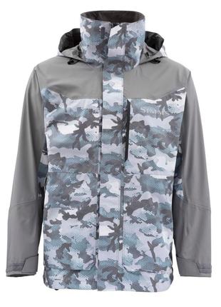 Куртка simms challenger jacket hex flo camo grey blue 4xl (12906-784-80) чоловіча куртка зимова