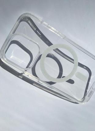 Прозрачный силиконовый чехол с поддержкой магнитной зарядки для iphone 14 pro