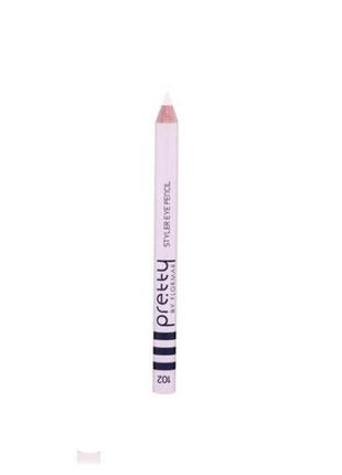 Олівець для очей pretty by flormar styler eye pencil 102 — silver night