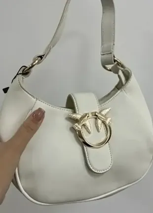 🔥 pinko mini brioche bag hobo white