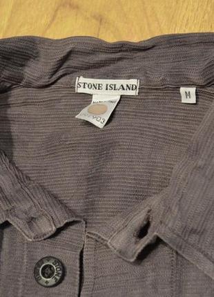 Винтажная рубашка stone island лён