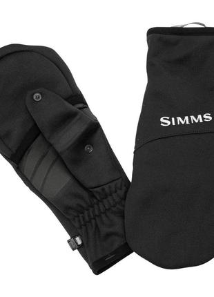Рукавички simms freestone foldover mitt black l (13110-001-40) рукавички зимові рукавички для риболовлі
