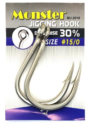 Гачки jigging master 2018 heavy monster jigging hook #15/0 2pcs (рб-2177349) крючок для рыбалки рыболовные крючки гачки jigging
