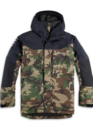 Куртка simms challenger insulated jacket woodland camo l (13050-569-40) чоловіча куртка зимова